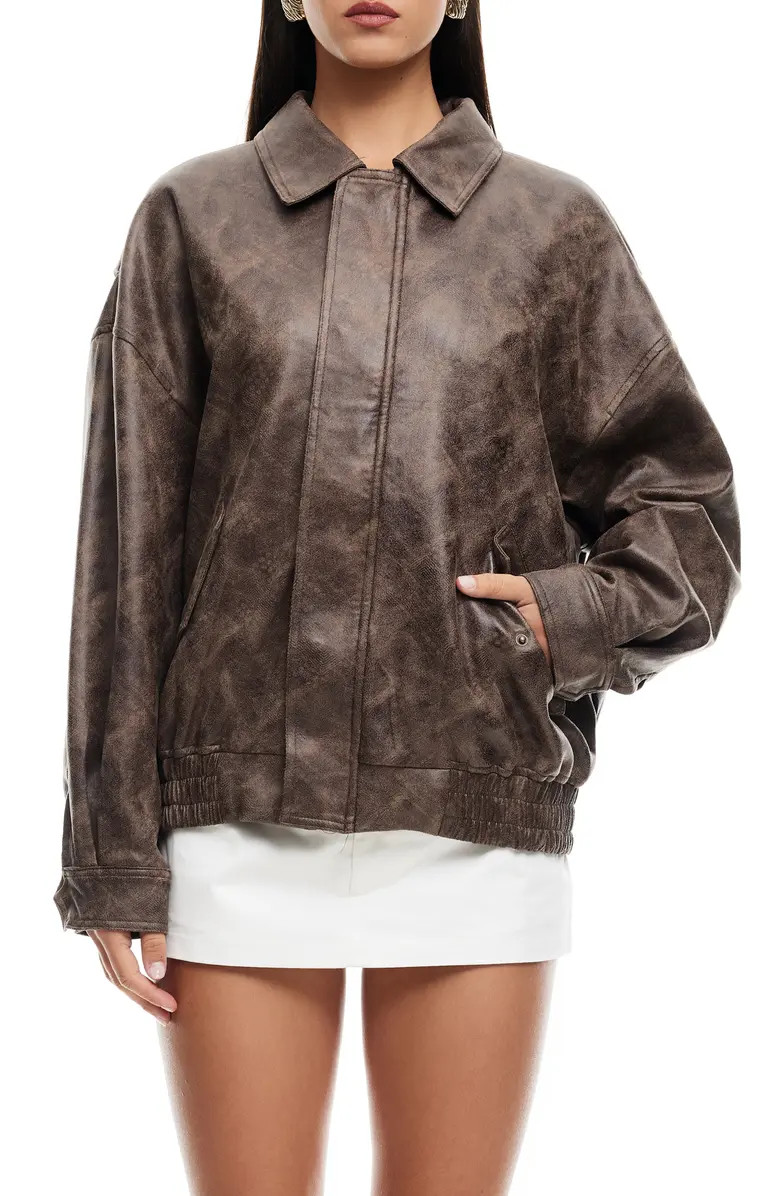 Kenny Faux Leather Bomber Jacket | Nordstrom