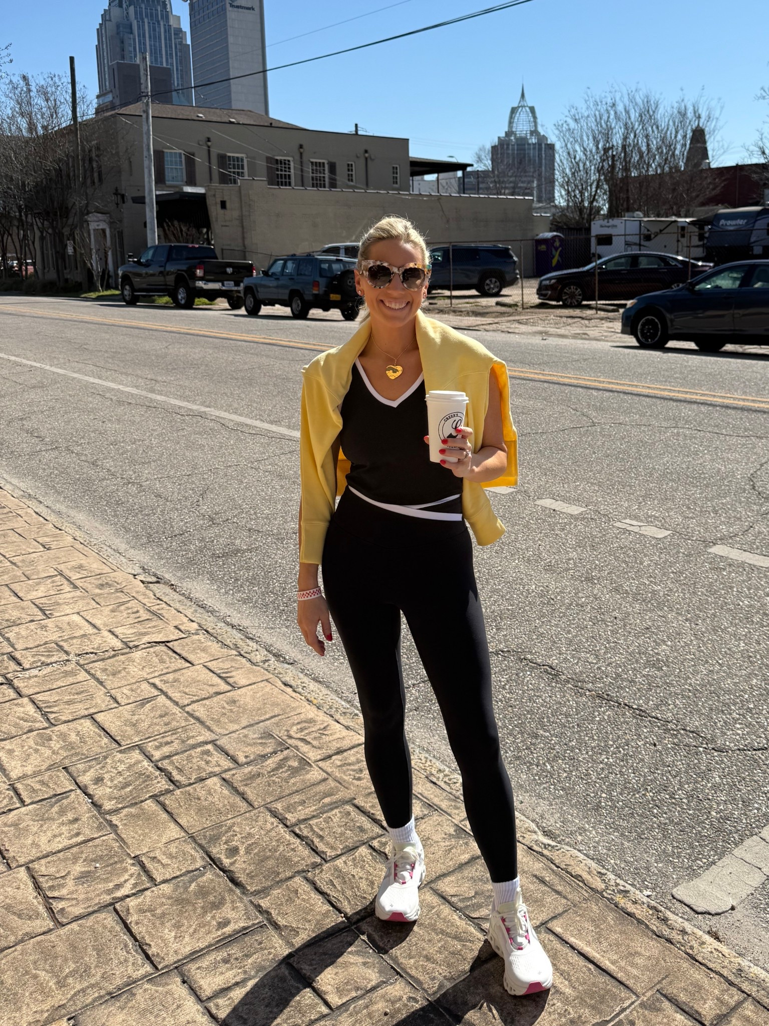 Target set size medium 
Walmart pullover- love the yellow! Size small
On cloud shoes size 8 (i size up one)

#LTKActive #LTKStyleTip #LTKFindsUnder50