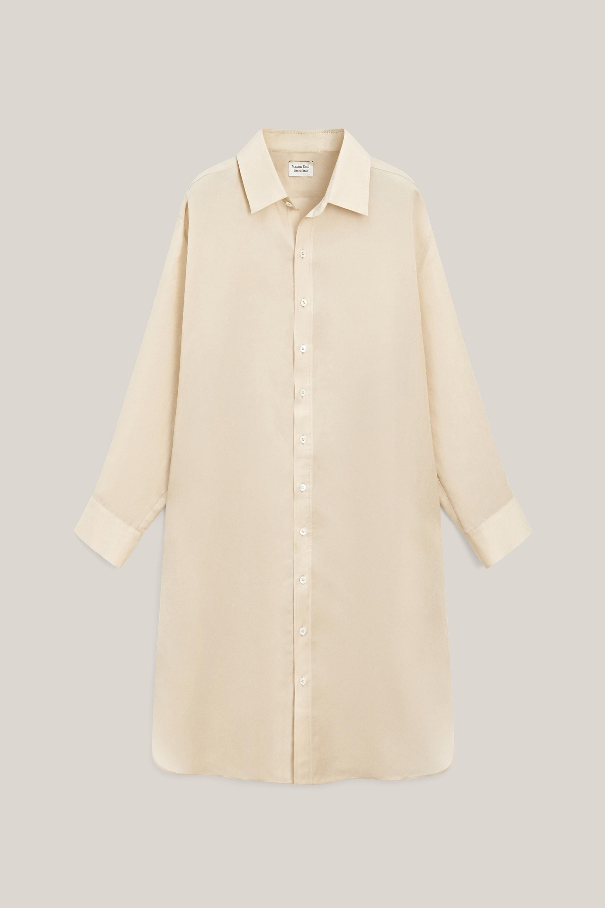 Long flowing oversize shirt - LIMITED EDITION | Massimo Dutti UK