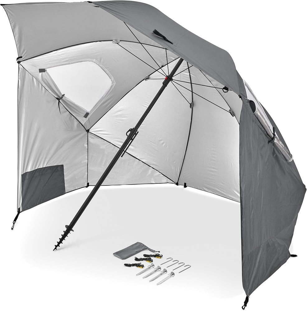 Sport-Brella Premiere UPF 50+ Umbrella Shelter with Patented Side Panels and Tilt Mechanism, Heav... | Amazon (US)