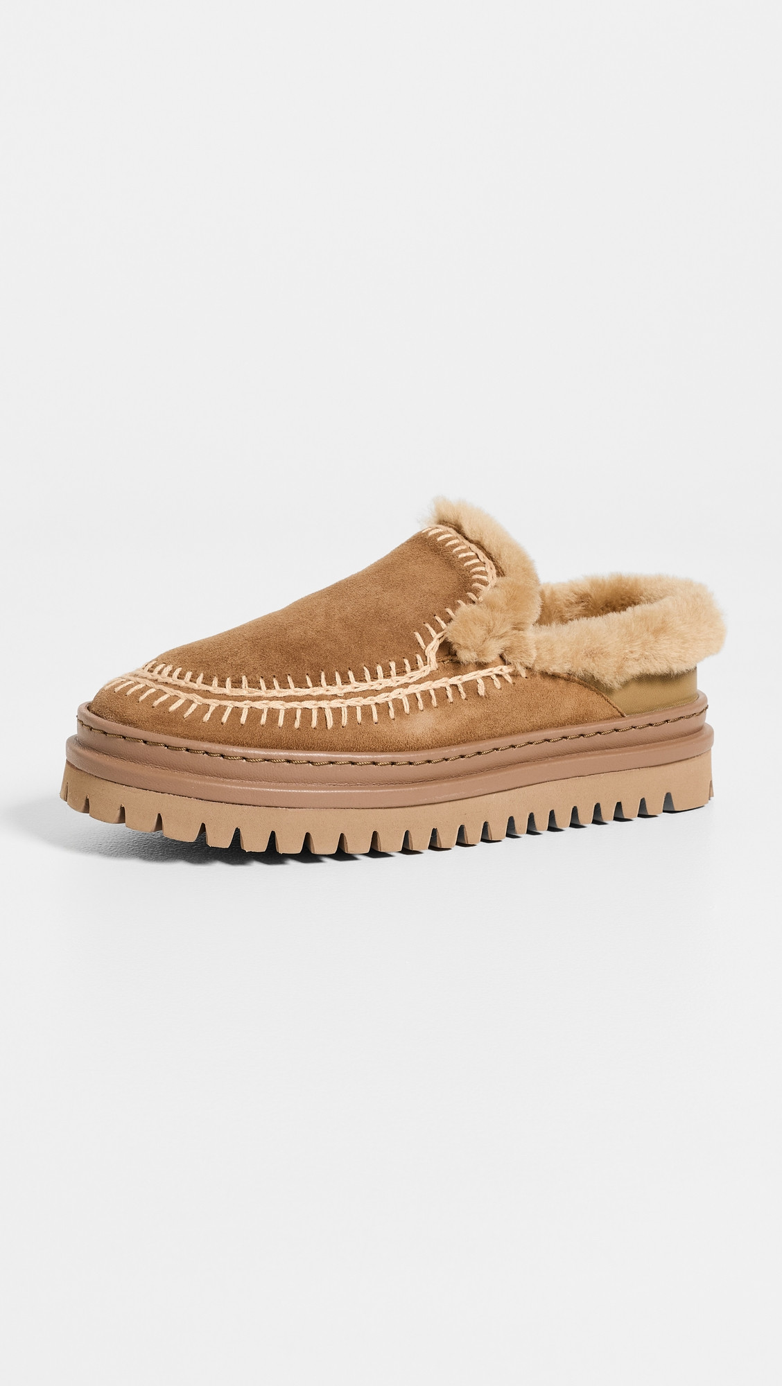 Laidback London Jun 4.0 Shearling Loafers Nutmeg Suede Beige 36 | Shopbop