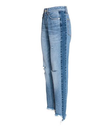 H&M Straight Regular Trashed Jeans $49.99 | H&M (US)