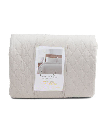 3pc Cotton Quilt Set | TJ Maxx