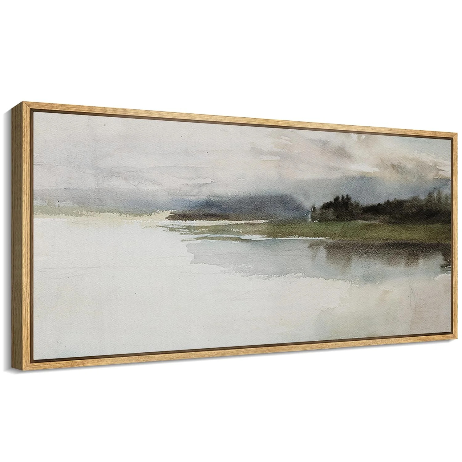 IDEA4WALL Extra Large Framed Canvas Print Wall Art Storm Over Quiet Lake Landscape Classic Art Na... | Walmart (US)