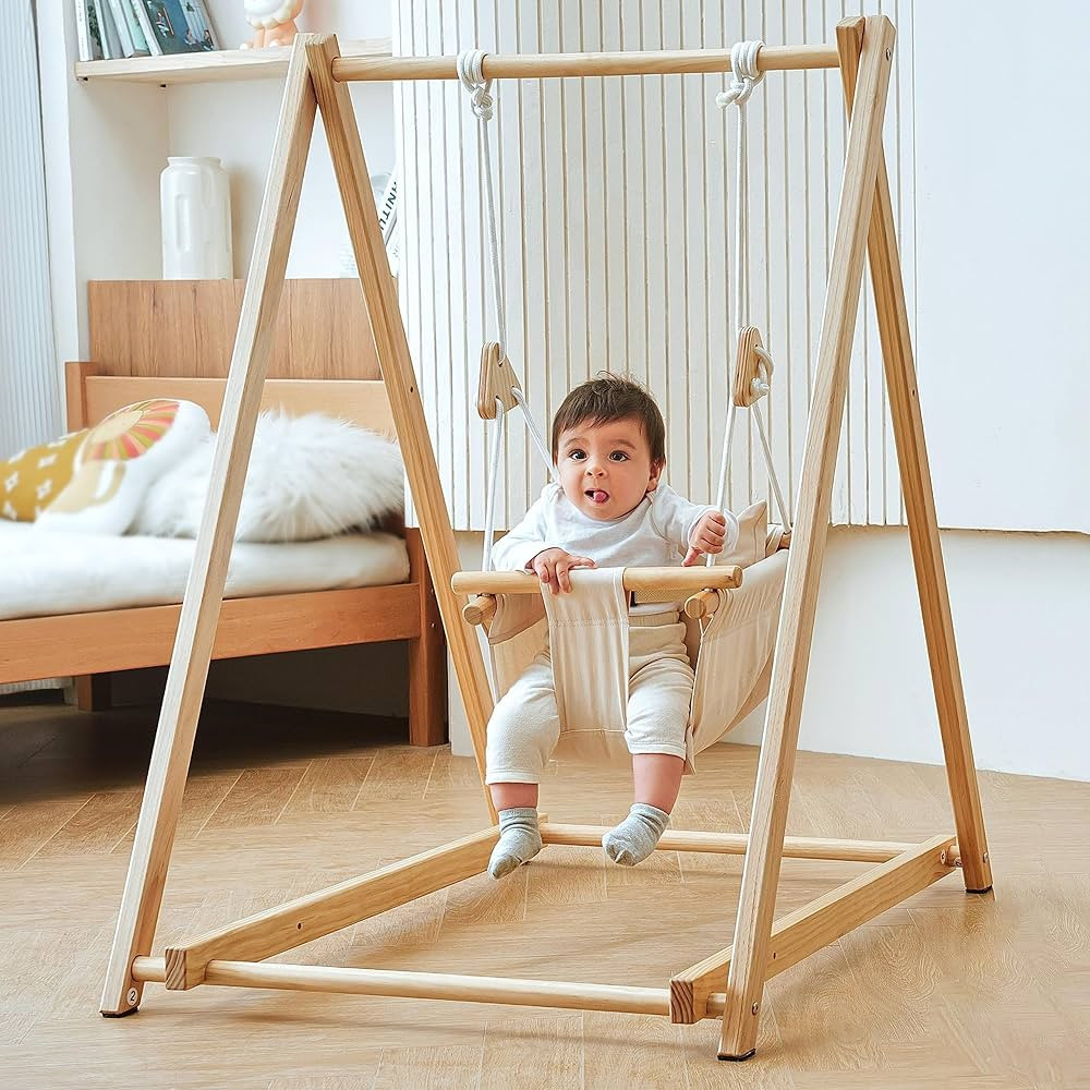 Avenlur Spruce Baby and Toddler Foldable Swing Set with Stand - Premium Montessori, Waldorf Style... | Amazon (US)