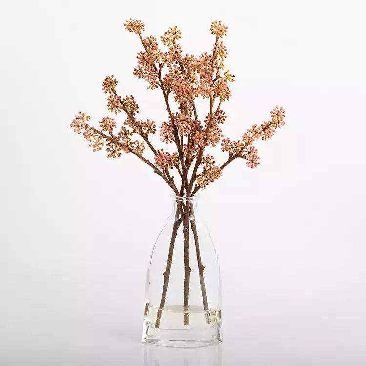 New! Sunset Seed in Glass Vase Arrangement | Kirkland's Home