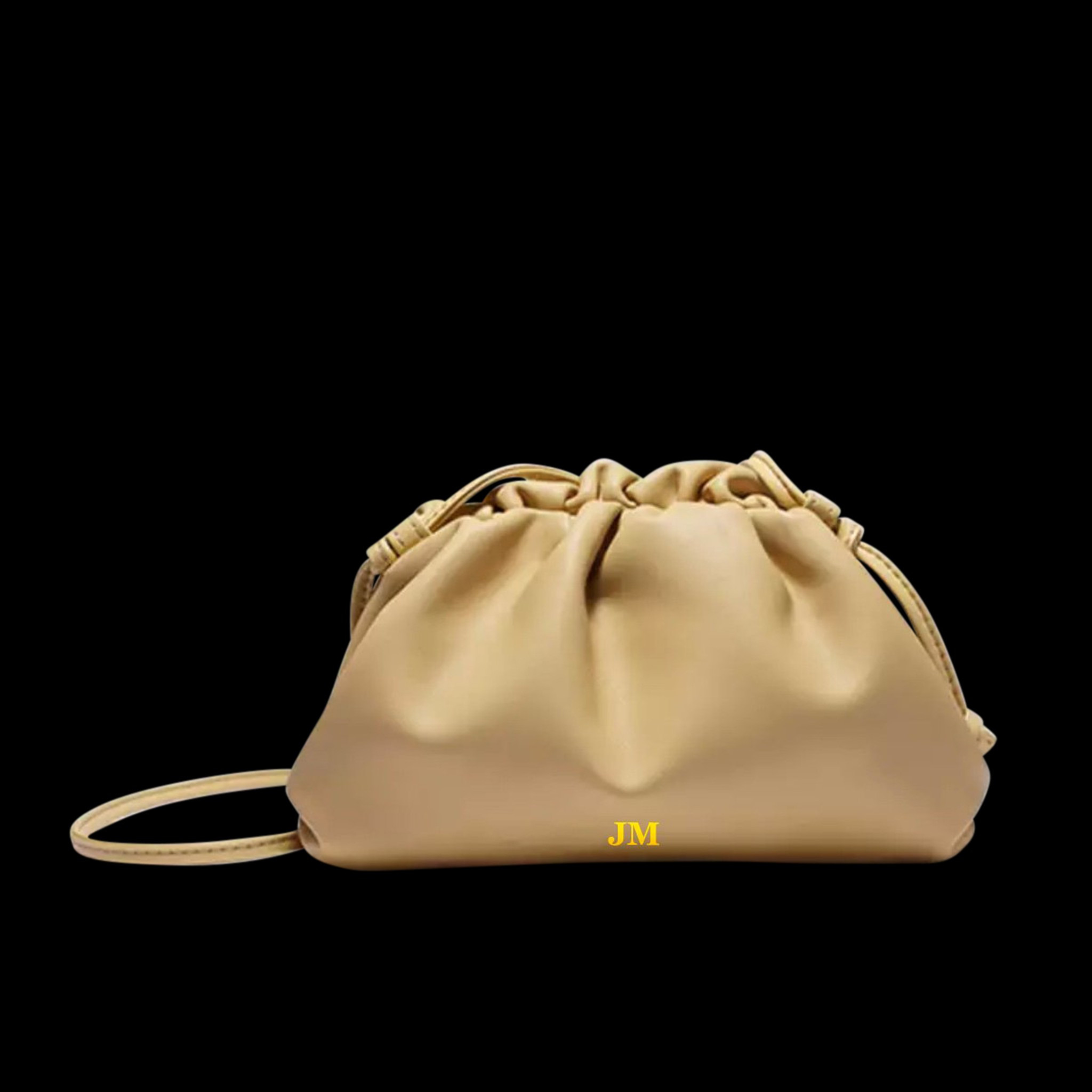 The Jeanie Leather Clutch in Pastel Yellow | Lily and Bean