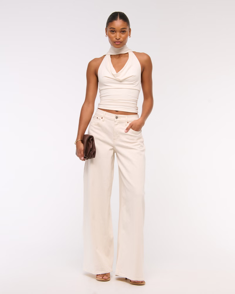 Women's Curve Love Mid Rise Long Jort | Women's Bottoms | Abercrombie.com | Abercrombie & Fitch (US)