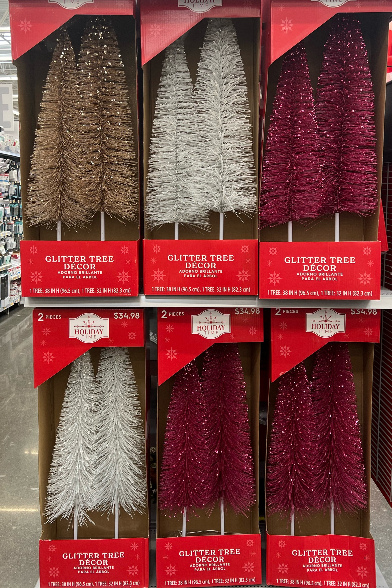Spotted these giant bottle brush trees at Walmart today, such a good deal at under $35 for two of them! 🎄

#LTKSeasonal #LTKfindsunder50 #LTKHoliday