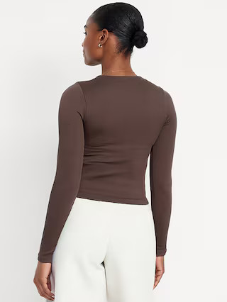 Exhale Seamless Fitted Rib T-Shirt | Old Navy (US)