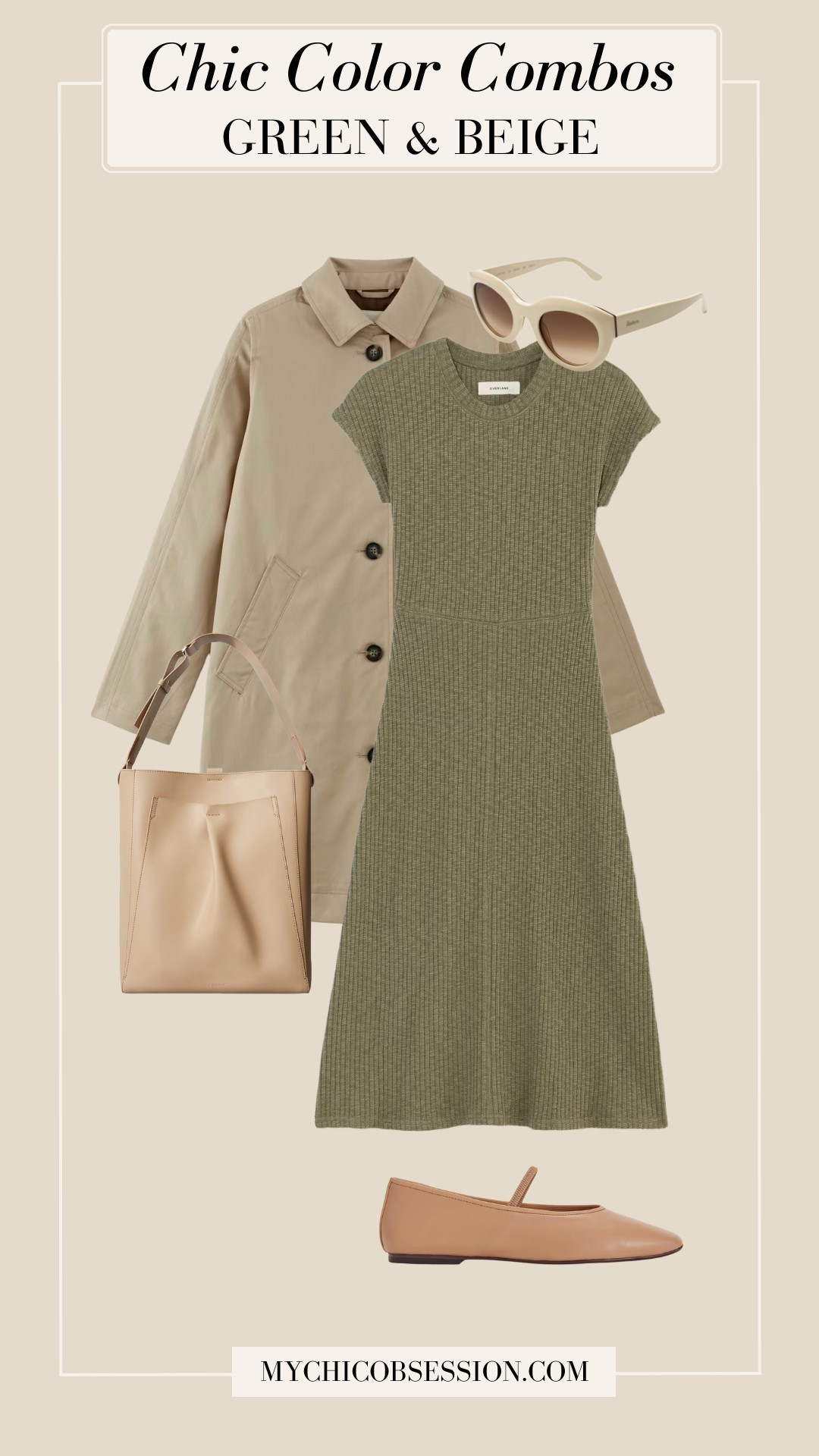This classic color combo is the perfect look for an organic, harmonious pairing. Green and beige are both colors perfect for spring looks when the world is just waking up again. These natural colors can give you a grounded, soft look for your next work or weekend outfit. 

 #LTKSeasonal #LTKStyleTip #LTKWorkwear