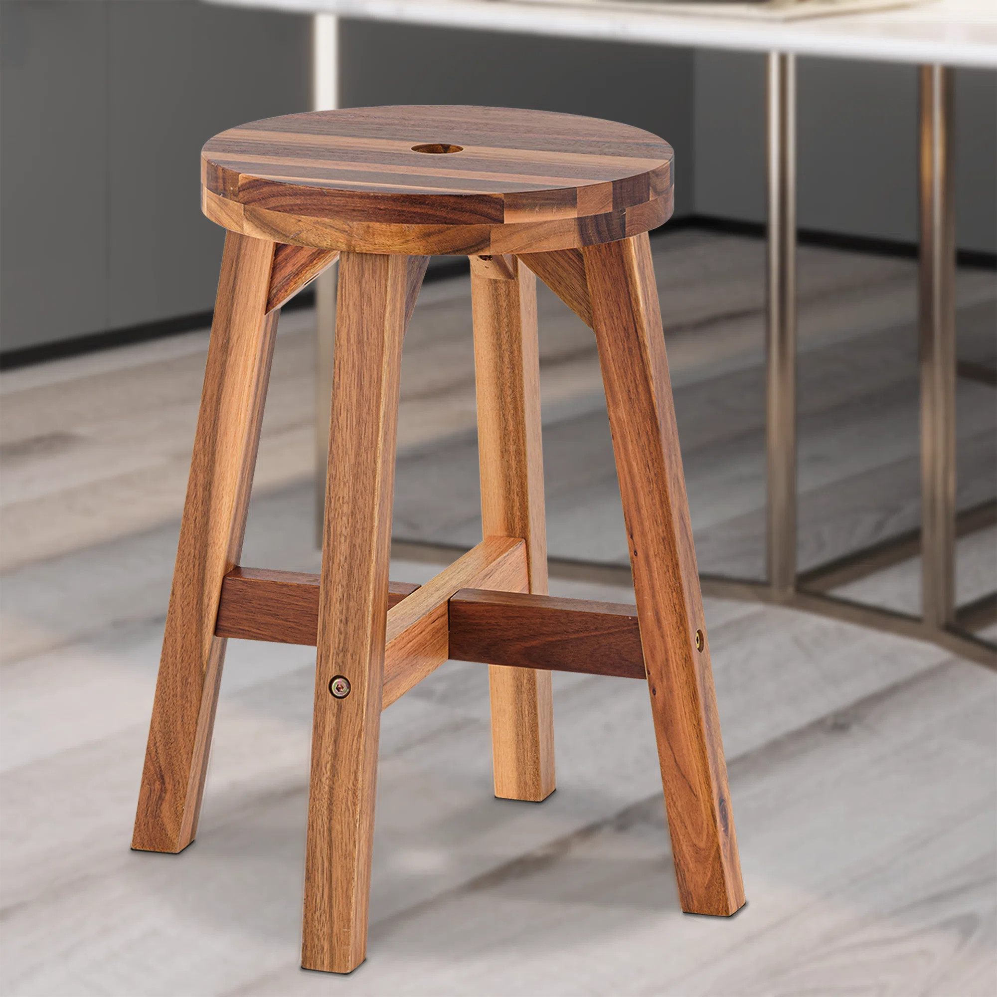 George Oliver Elidh Wood Accent Stool | Wayfair | Wayfair North America