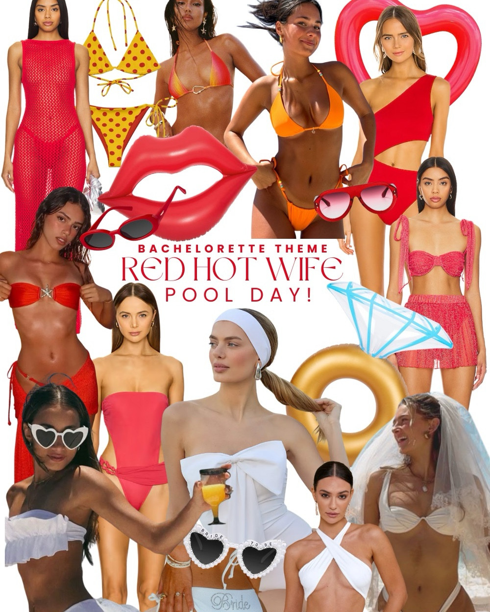 Bachelorette pool day!! So easy and cute for pics! 

#LTKFindsUnder100 #LTKParties #LTKSwim