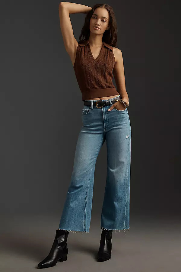 Anessa High-Rise Crop Wide-Leg Jeans | Anthropologie (US)