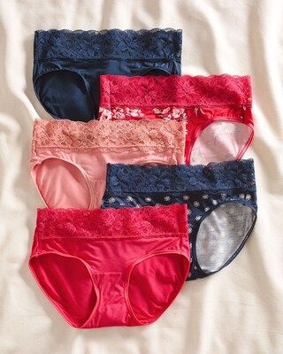 Super Soft Signature Lace Hipster 5 Pack | Soma Intimates
