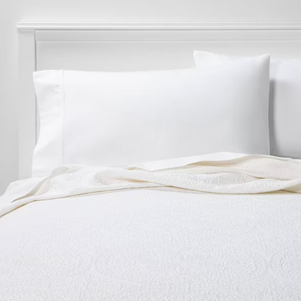 Matelasse Washed Medallion Coverlet - Threshold™ | Target