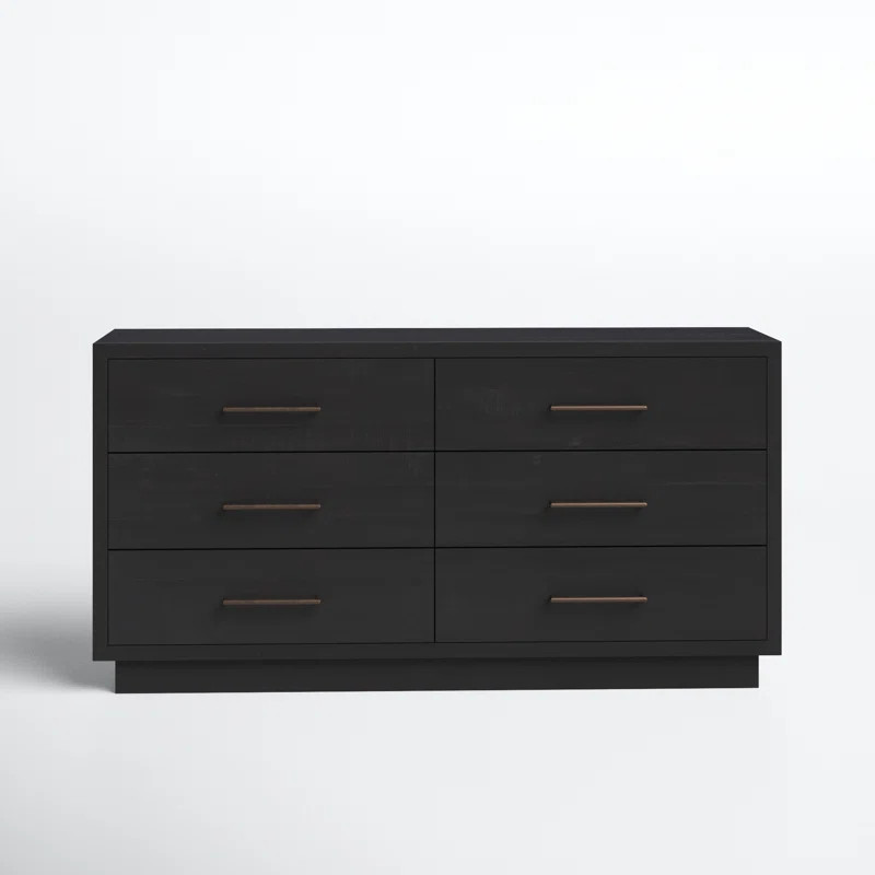 Nigel 6 Drawer 60" W Solid Wood Dresser | Wayfair North America