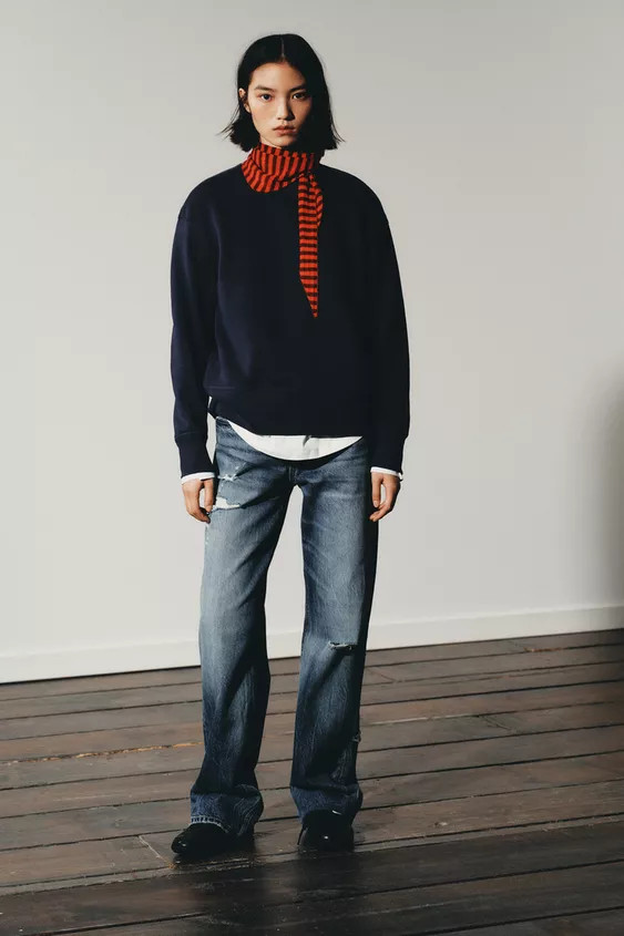 COMBINATION PLUSH SWEATSHIRT | Zara US