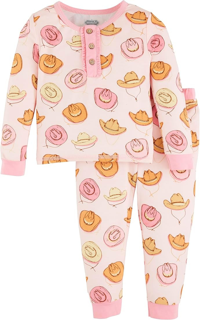 Mud Pie Girls Children's Cowgirl Toddler Pajama Set | Amazon (US)
