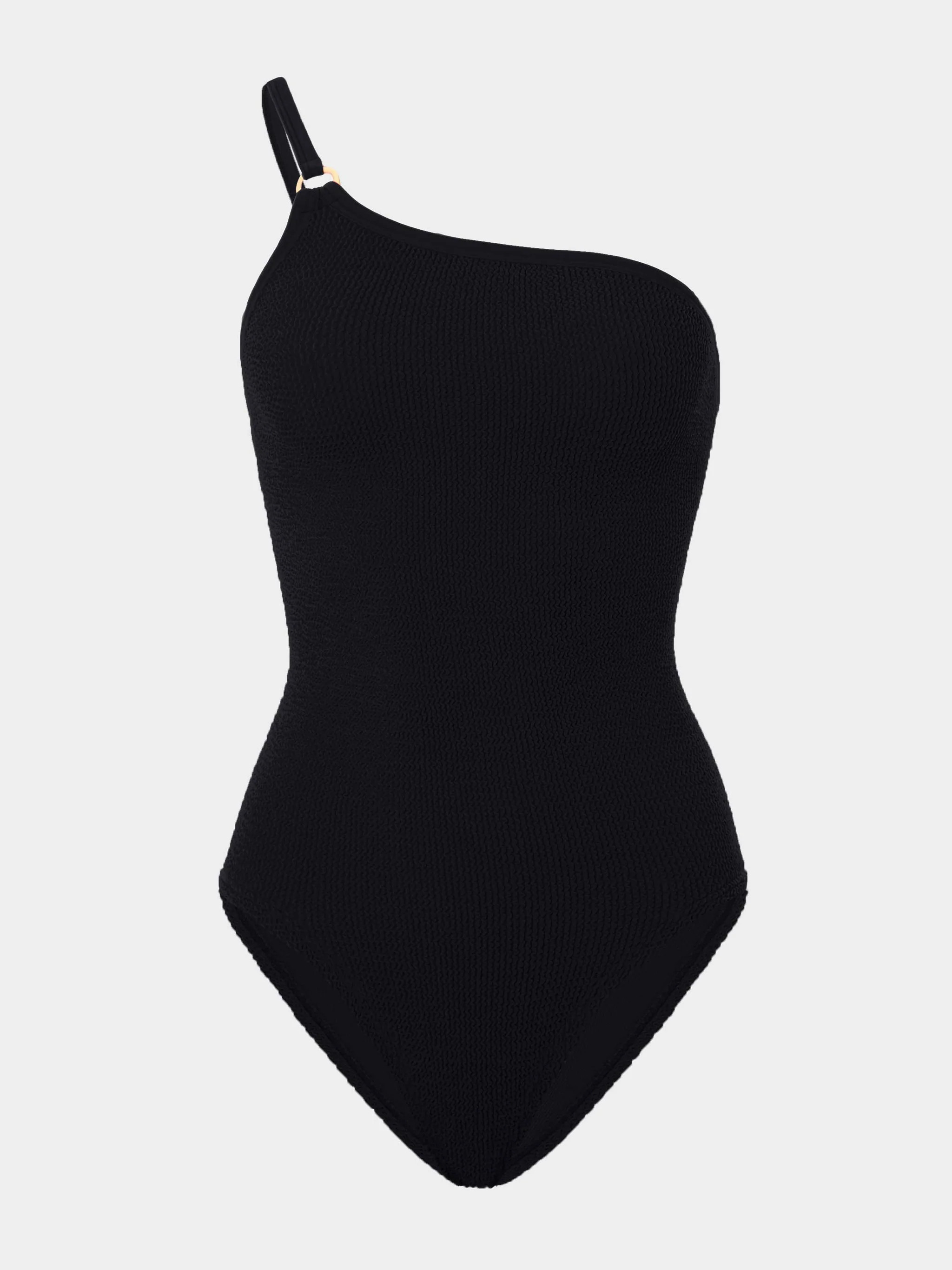 Clara With Gold Hoop Swim - Black | HUNZA G