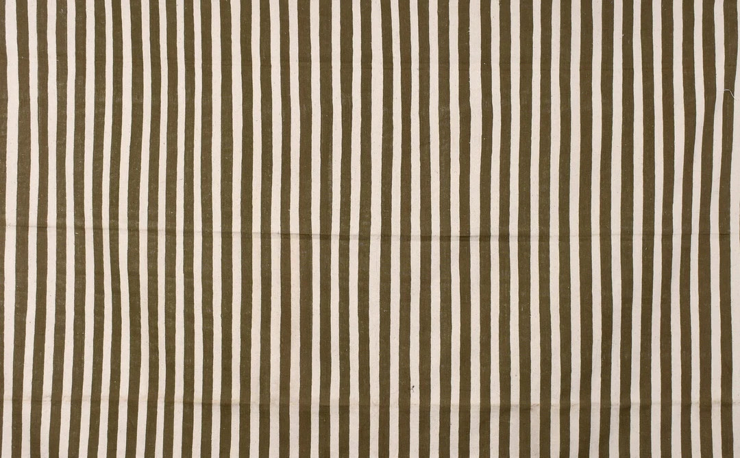 Brown Striped Handmade Area Rug Flatweave, Earthy Tone Kilim, Neutral Cotton Dhurrie, Scandinavia... | Etsy (US)