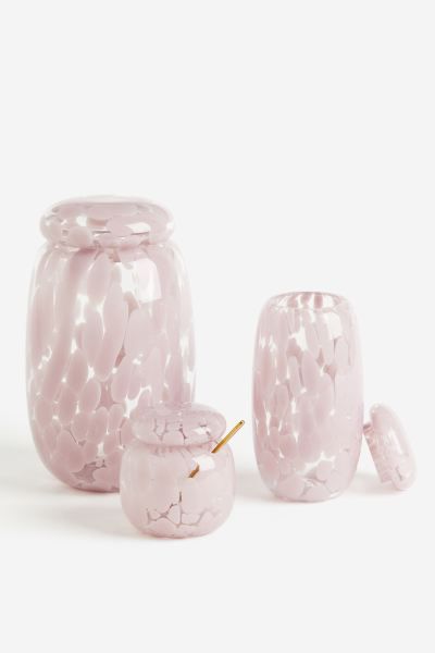 Glass Jam Jar - Light pink/patterned - Home All | H&M US | H&M (US + CA)