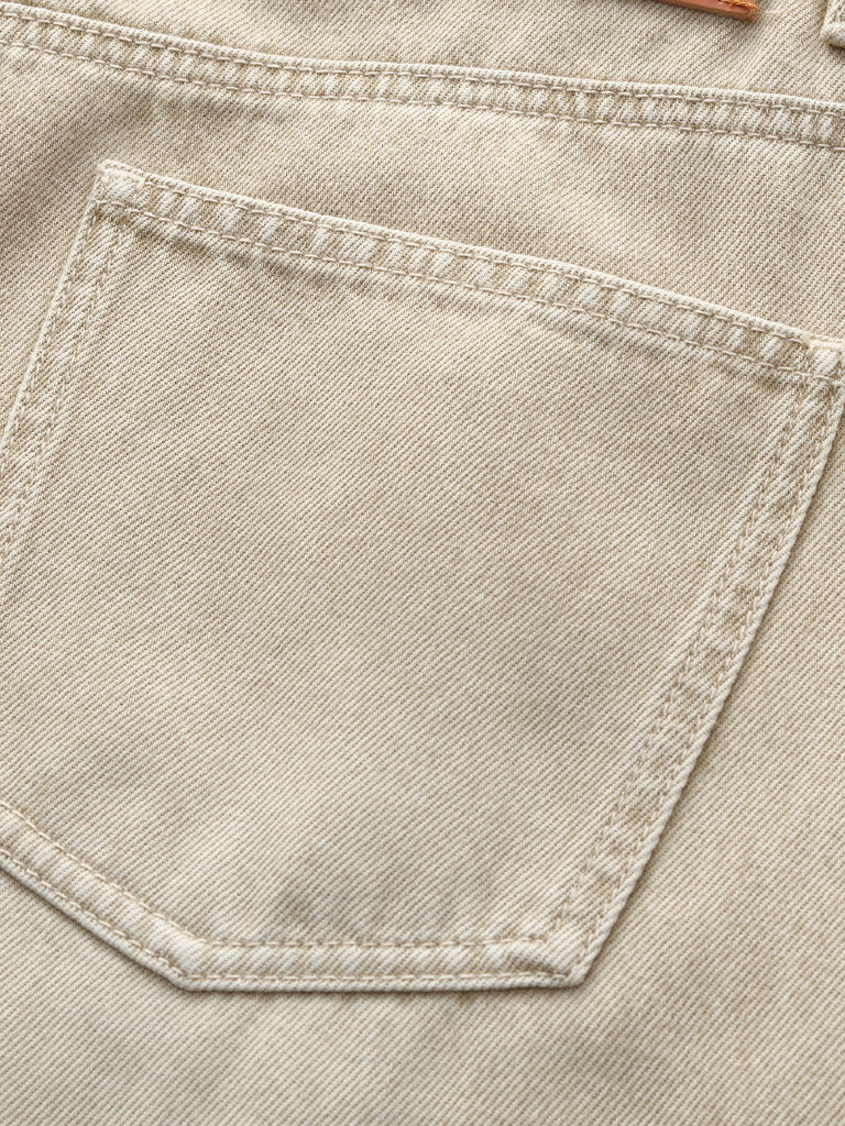 100% Cotton Denim Women Adjustable Waist Jeans | GOELIA