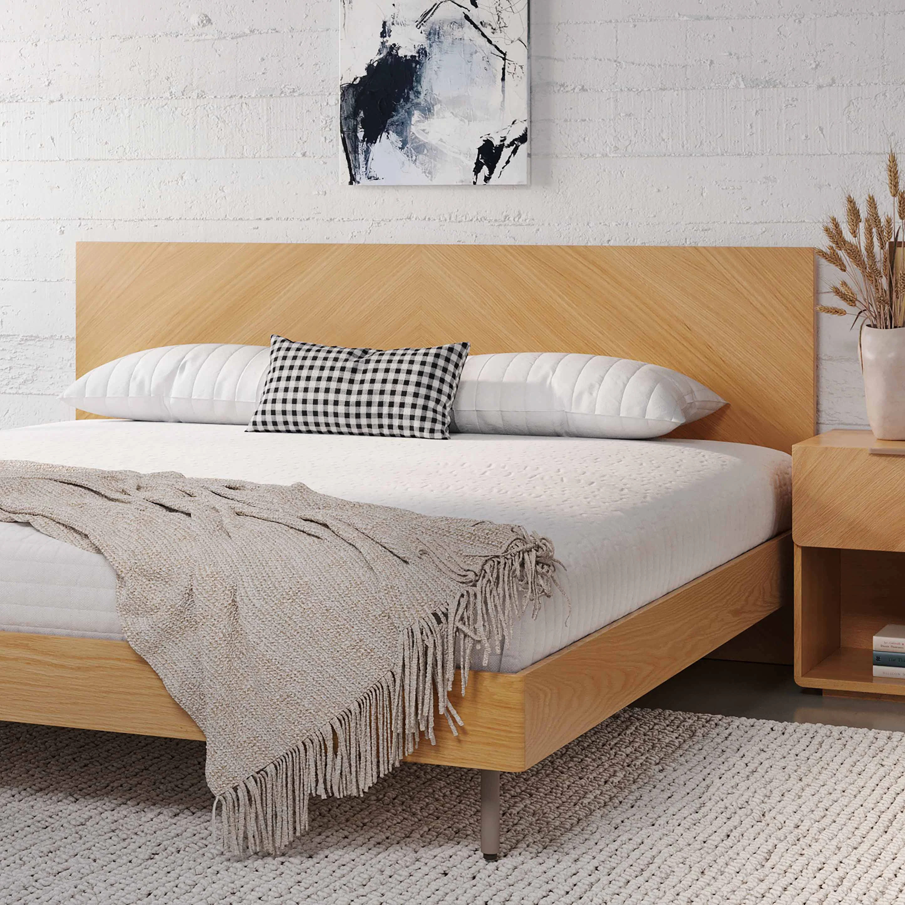 Nera King Low Profile Bed - Oak | Article