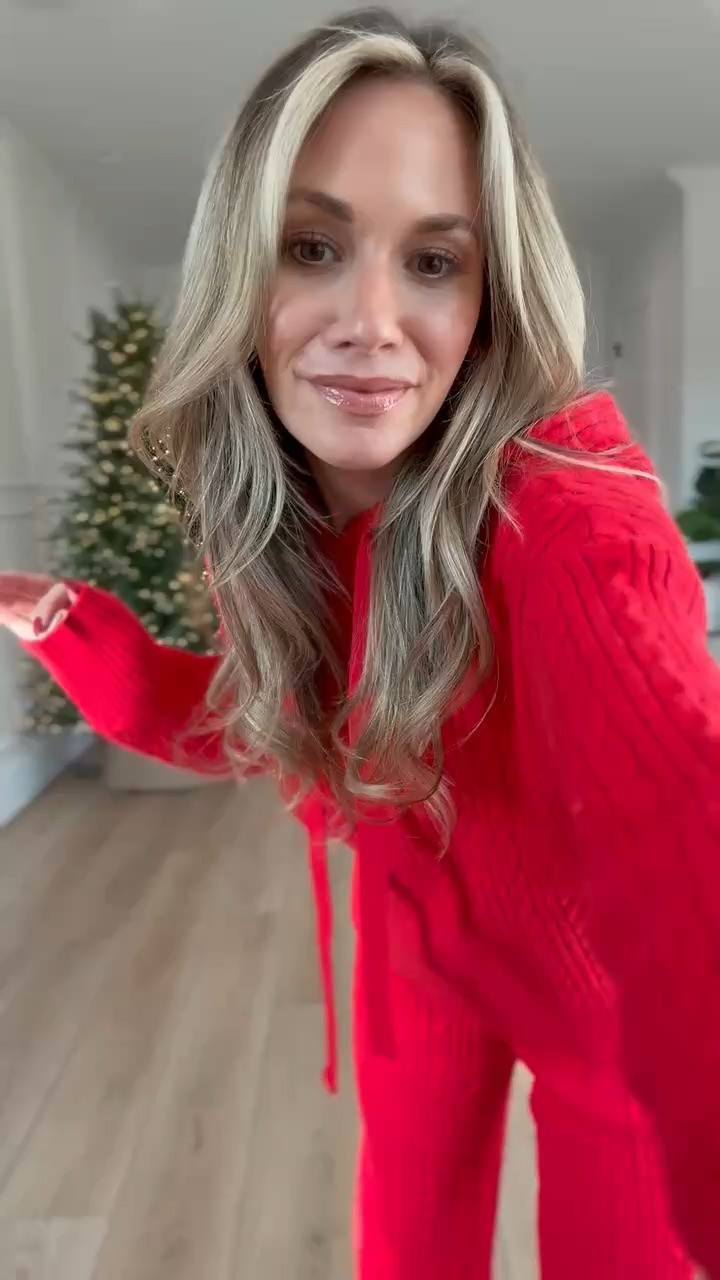 This cozy knit set is from WALMART 🙌🏻 I can't get over how soft and stretchy it is. I had to get it in two colors. You could totally wear this as a travel day outfit layered under a coat or just lounging around the house this holiday season!  

 #LTKHoliday #LTKSeasonal #LTKPetite