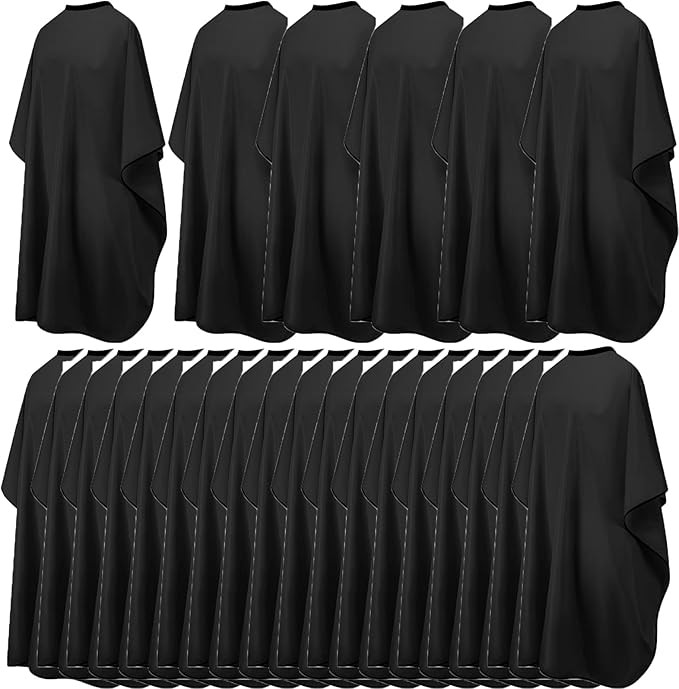 Hair Salon Capes Waterproof Haircut Unisex Black Cape Barber Hair Cutting Cape with Snap Closure ... | Amazon (US)