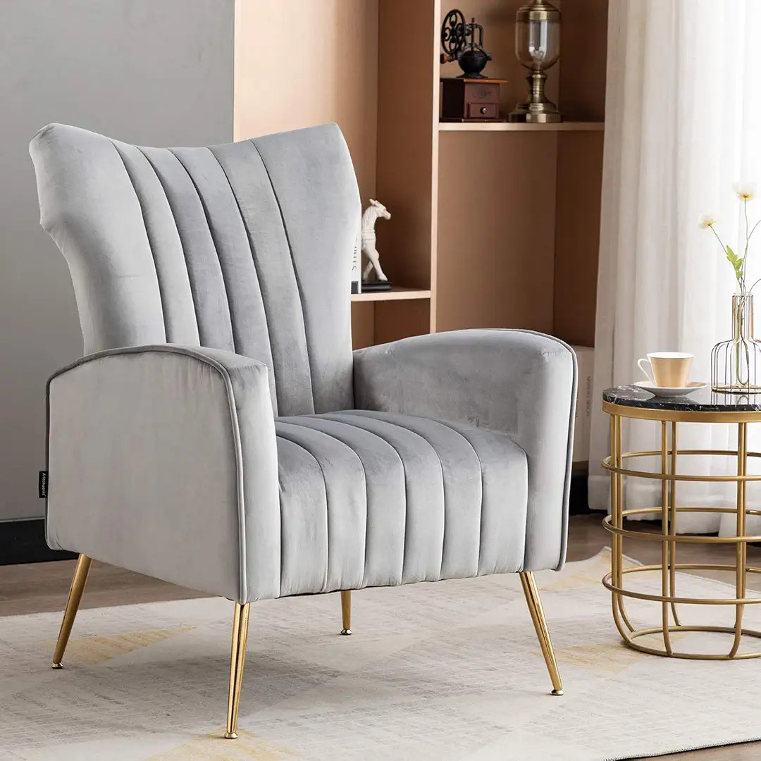 Amazon.com : grey tufted accent chair | Amazon (US)