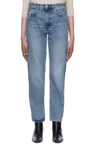 Blue Twisted Seam Jeans | SSENSE