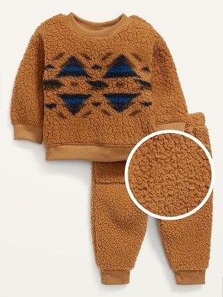 Unisex Sherpa Top and Pants Set for Baby | Old Navy (US)
