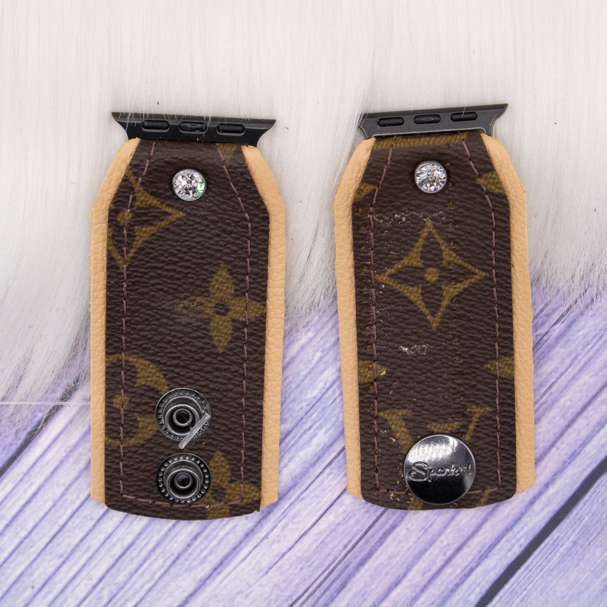 Perfectly Imperfect - (XS) Bow Band in Upcycled Lv Monogram (Apple Watch 38/40/41mm) | Sparkl