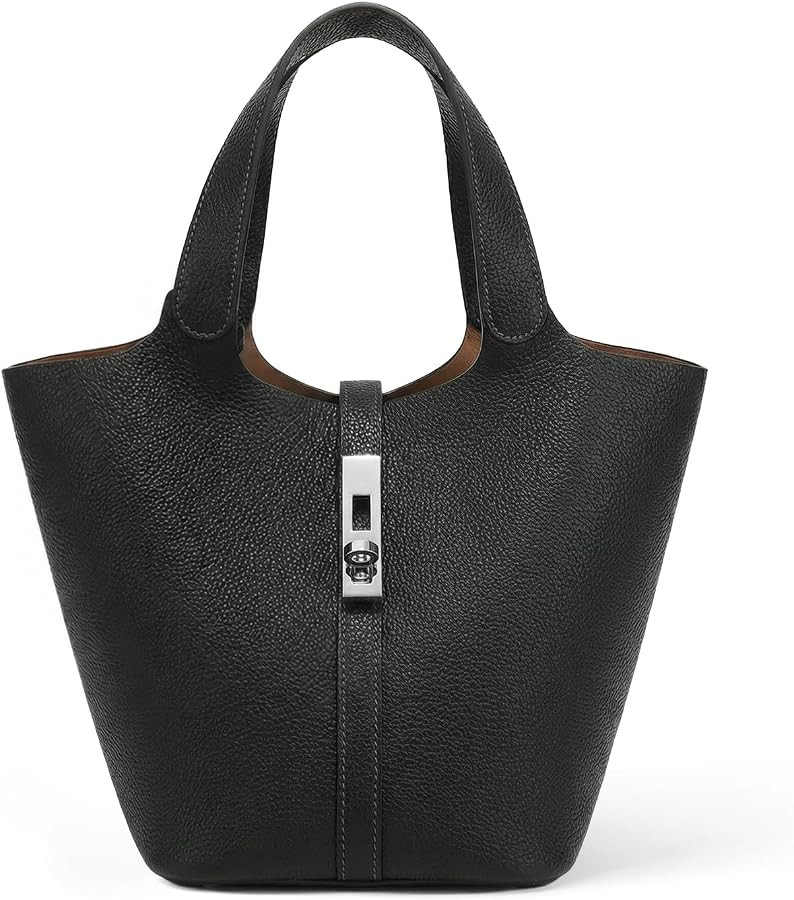 Tote Bag for Women Vegan Leather Bucket Purse for Women Top Handle Handbag Shoulder Bag with Deta... | Amazon (US)