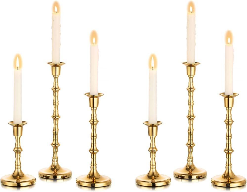 Nuptio Candle Holder Taper Candlestick Holders Gold Candle Holders for Unity Candles Metal Long S... | Amazon (CA)
