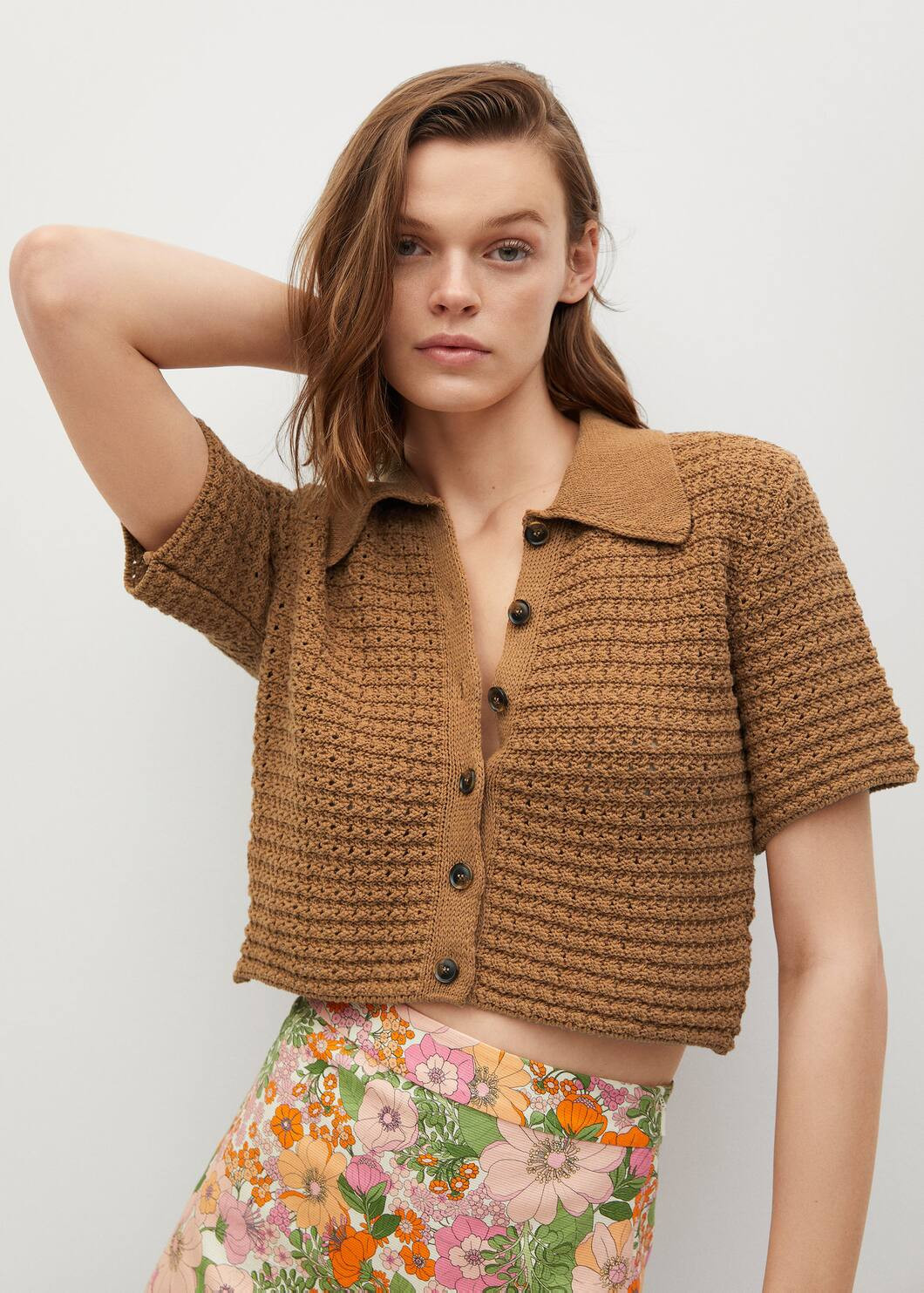 Openwork knit top | MANGO (US)