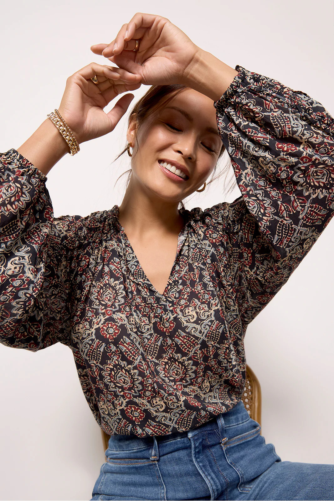 Kylie Ikat Blouse | Evereve