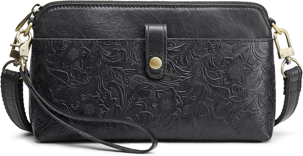 S-ZONE Leather Crossbody Bags for Women Small Bag Phone Purse RFID Blocking Clutch Purses Convert... | Amazon (US)