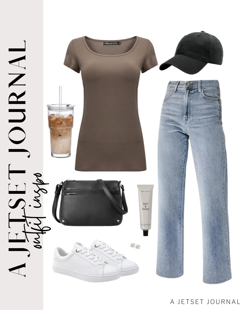 When I wear plain tops, I enjoy pairing them with jeans and a baseball cap that matches my crossbody bag. These FEVERSOLE lightweight sneakers go well with this fit, too. And in case I haven’t shared it before, this amazing Salt & Stone hand cream is a great find that I can easily take out of my bag anytime. 

 #LTKSeasonal #LTKSaleAlert #LTKTravel
