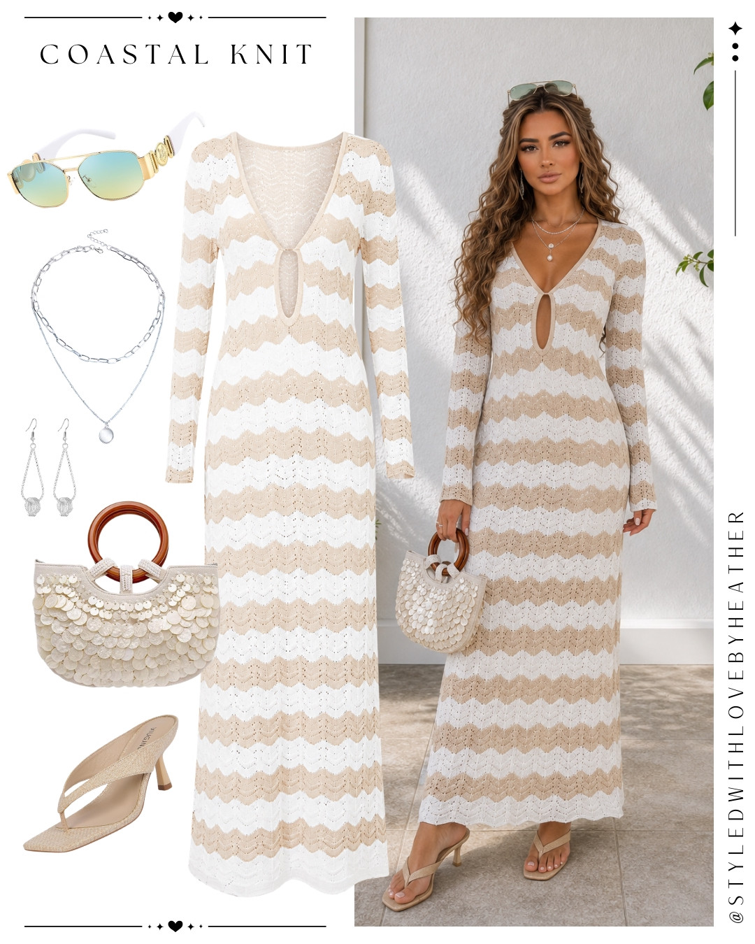 Lightweight knit, neutral tones, and luxe textures make this dress an easy favorite. Comfortable enough for all day while still looking elevated. Save this outfit for your next warm-weather getaway. 

 #LTKootd #LTKPetite #LTKSwim
