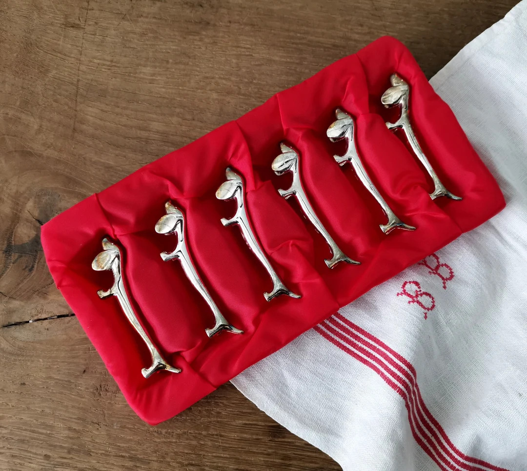 Set of 6 Knife Rests , Vintage Silver Plated , Dog-shaped - Etsy | Etsy (US)