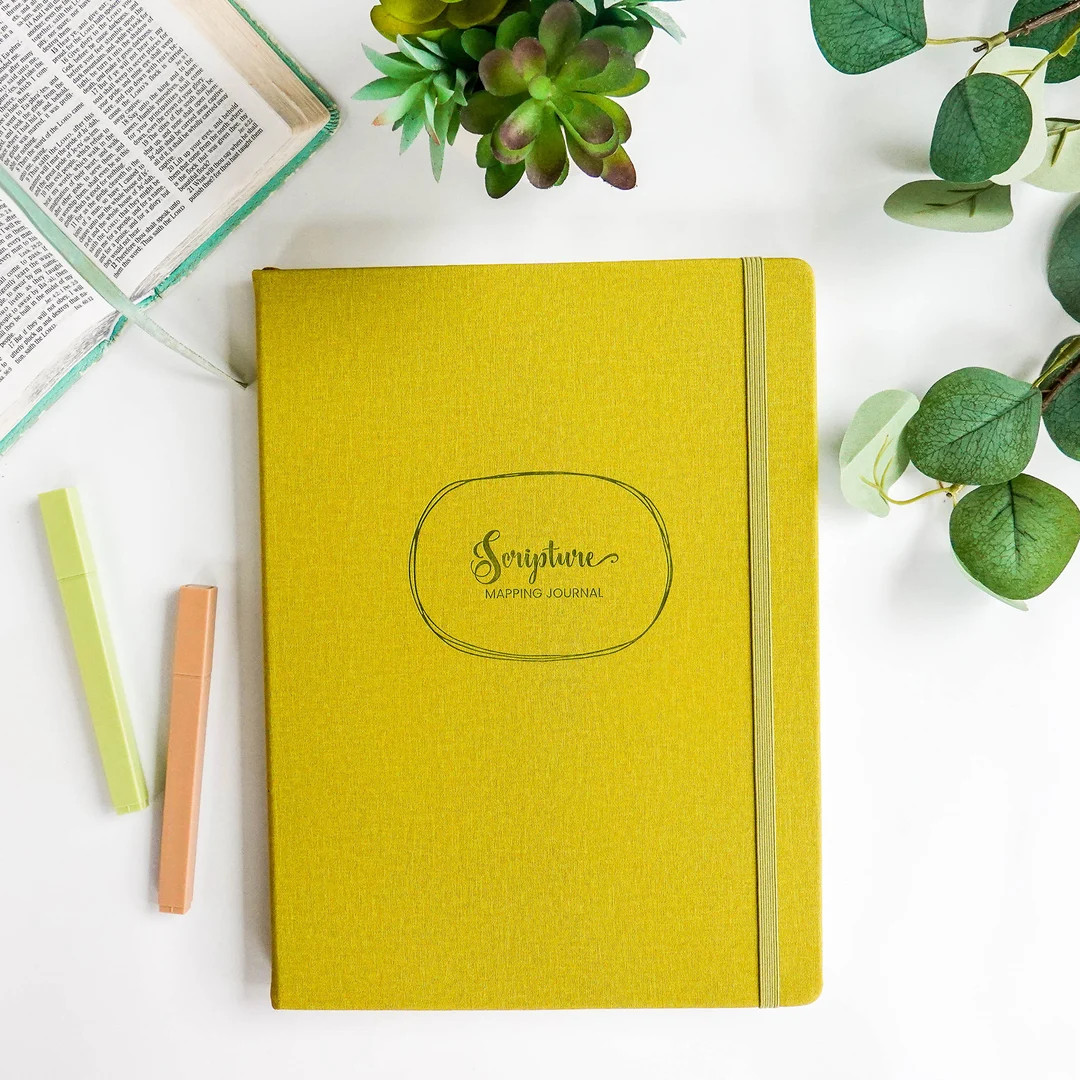Scripture Mapping Journal Bible Verse Mapping Christian Journal for Bible Study Moss Green Color ... | Etsy (US)