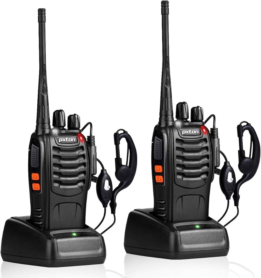 pxton Walkie Talkies Rechargeable Long Range Two-Way Radios with Earpieces,2-Way Radios UHF Handh... | Amazon (US)