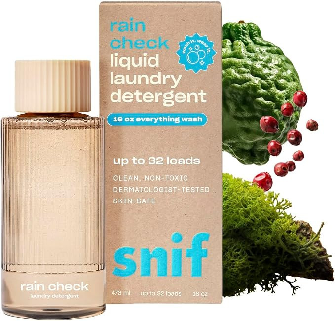 Snif Rain Check Laundry Detergent, Clean and Crisp Scent, 32 Loads, Non-Irritating to Skin, Clean... | Amazon (US)