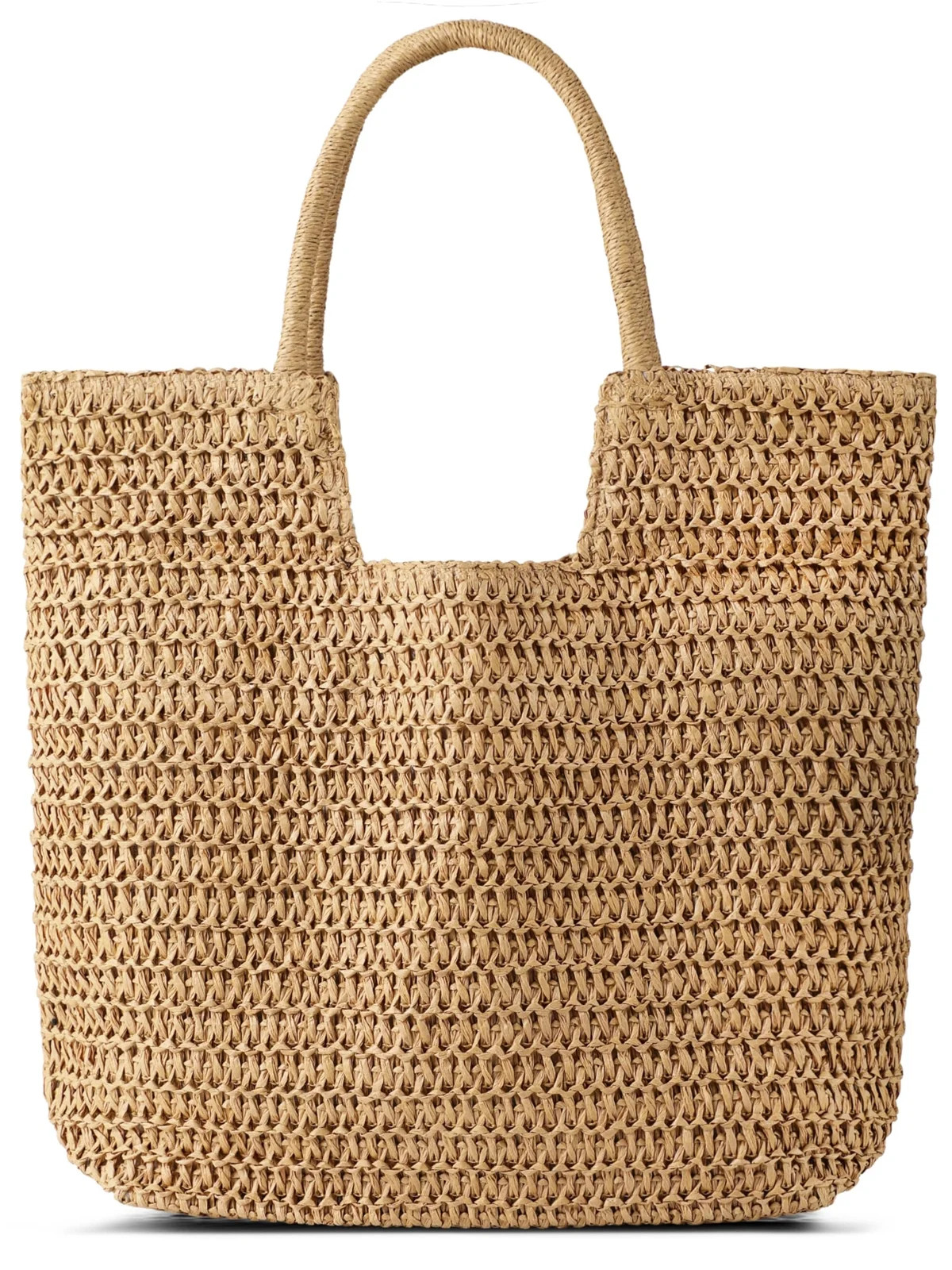 AOUNQ Straw Beach Bag,Summer Woven Purses and Handbags for Women,Large Beach Tote Bags with Zippe... | Walmart (US)