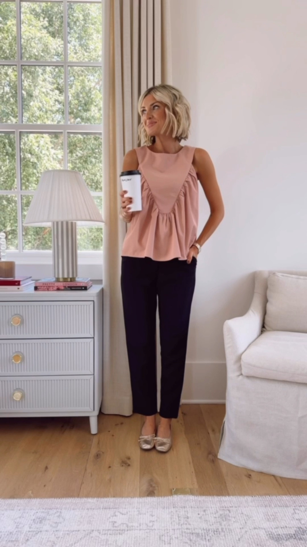 This summer workwear outfit is so feminine with the peplum babydoll style top! Perfect for teachers! So affordable from head to toe. Wearing S top XS bottoms 

Loverly grey, Amazon ruffle pink top, teacher outfit ideas, workwear outfit inspo, fashion Amazon finds

#LTKWorkwear #LTKSeasonal