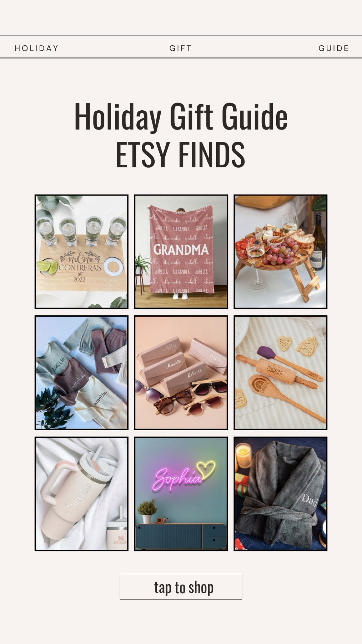 Etsy gift guide! Personalized items that are perfect for anyone! 

#LTKHoliday #LTKGiftGuide #LTKFindsUnder100