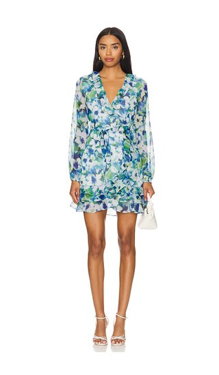 Triple Frill Dress in Blue Floral | Revolve Clothing (Global)