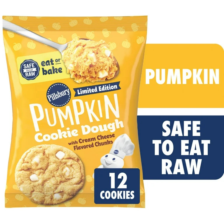 Pillsbury Limited Edition Pumpkin Cookie Dough with Cream Cheese Flavored Chunks, 14 oz | Walmart (US)